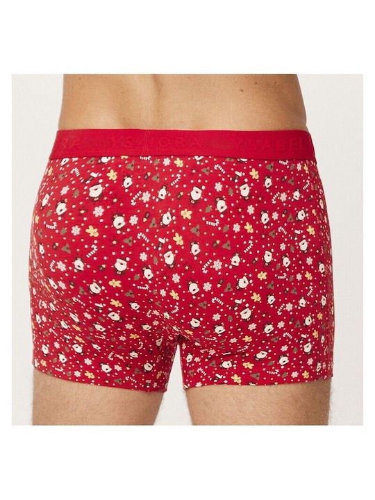 Herren Boxershorts Rot mit Mustern 1Packung