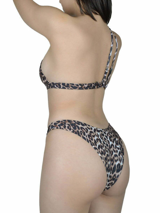 Sun Bikini Set Triangle Top & Brazil Bottom Monochrome (Monochrome)