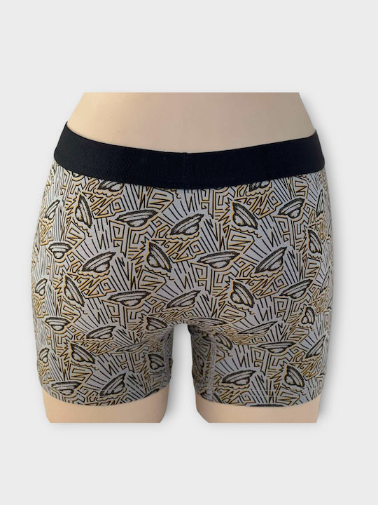 Herren Boxershorts Schwarz mit Mustern 1Packung