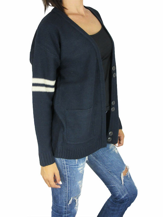 Obey Women's Knitted Cardigan Navy