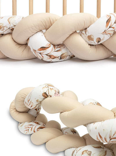 Sensillo Crib Bumpers Braided Inside Beige 210cm