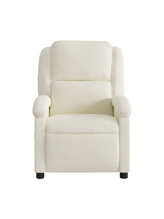 Relax Armchair with Footstool Cream 71x86.5x99.5cm