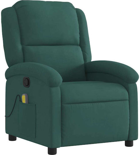 Relaxsessel Friseurwaschbecken mit Fußhocker Samt Dark Green 71x86.5x99.5cm