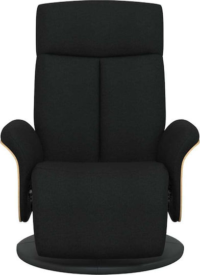 Armchair with Footstool Black 79x87x104.5cm