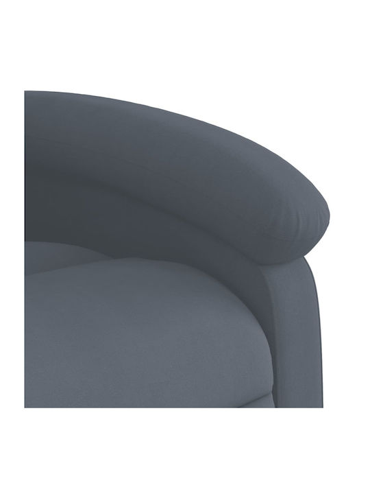 Relaxsessel mit Fußhocker Samt Dark Grey 71x86.5x99.5cm