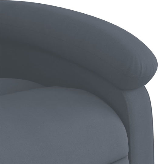Relaxsessel mit Fußhocker Samt Dark Grey 71x86.5x99.5cm