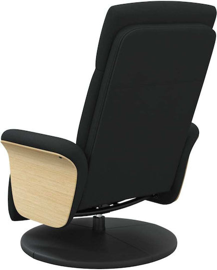 Armchair with Footstool Black 79x87x104.5cm