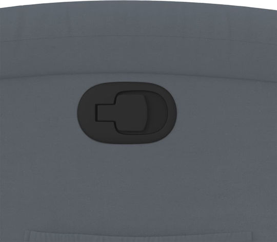 Relaxsessel mit Fußhocker Samt Dark Grey 71x86.5x99.5cm