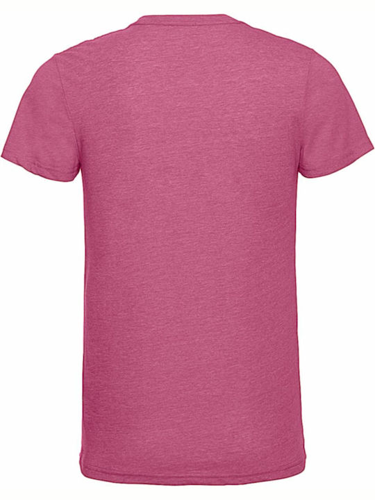 Russell Europe Men's Short Sleeve Promotional T-Shirt Pink Marl