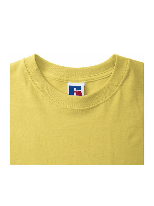 Russell Europe Ανδρικό Διαφημιστικό T-shirt Κοντομάνικο ΚΙΤΡΙΝΟ
