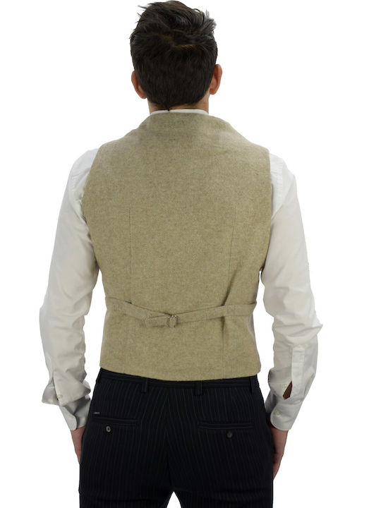 Besilent Man Men's Vest Beige