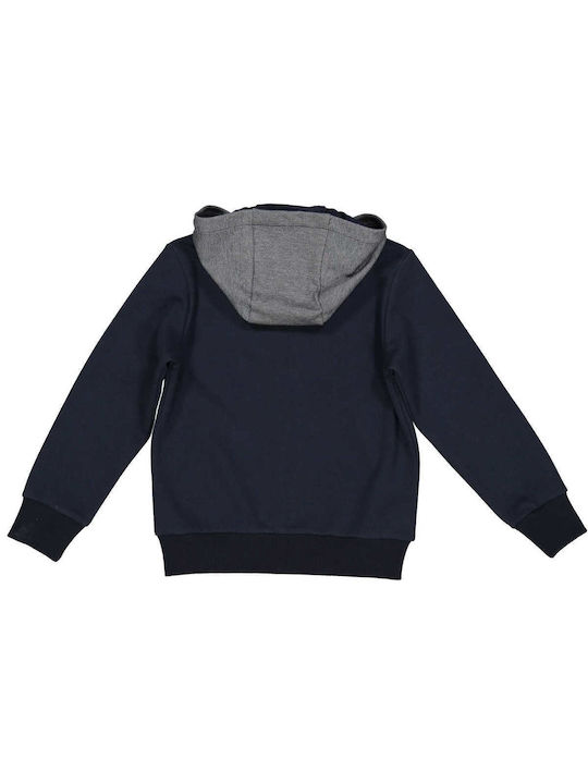 Birba Trybeyond Cardigan pentru copii din material frotirat cu glugă Navy Blue