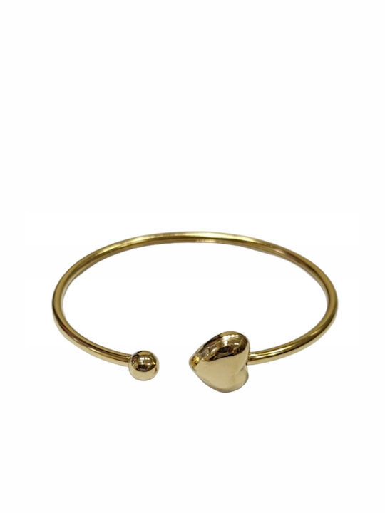 Tatu Moyo Bracelet Handcuffs with design Heart made of Steel Gold Plated