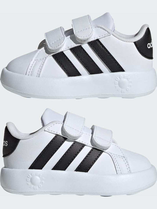 Grand Court 2.0 Kids Sneakers with Hoop & Loop Closure Cloud White / Core Black