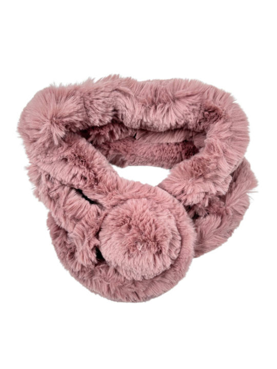 Bode Women's Fur Tipul de decolteu Pink