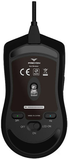 Preyon Owl Ασύρματο RGB Gaming Ποντίκι 16000 DPI Μαύρο