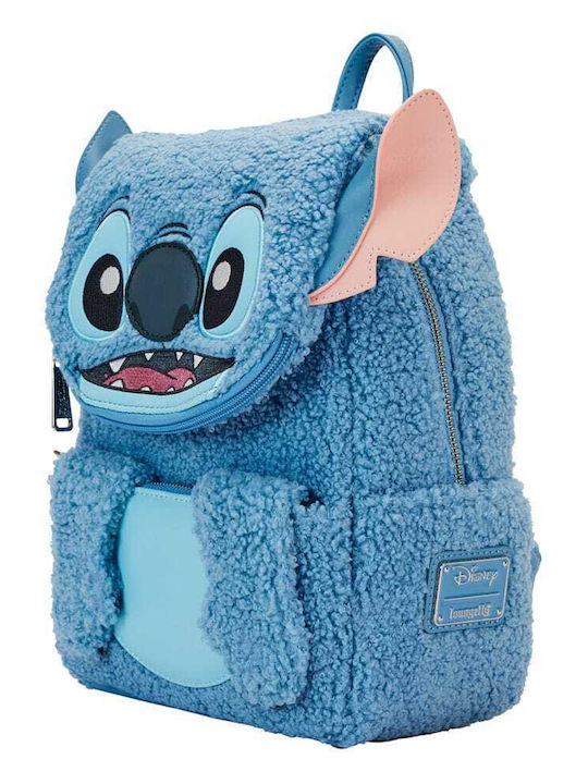 Loungefly Stitch Παιδική Τσάντα Πλάτης Μπλε 23x12x25εκ. Disney Lilo & Stitch Stitch Plush Pocket Mini