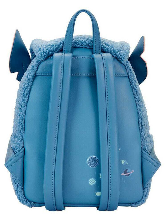 Loungefly Stitch Παιδική Τσάντα Πλάτης Μπλε 23x12x25εκ. Disney Lilo & Stitch Stitch Plush Pocket Mini