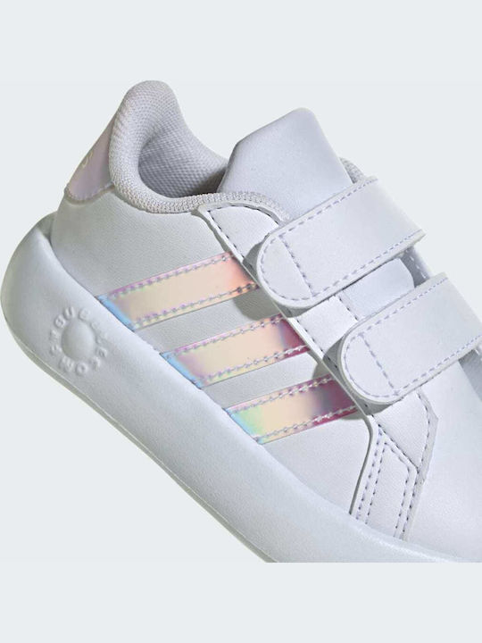 Grand Court 2.0 Adidași Copii cu Închidere Hoop & Loop Cloud White / Iridescent / Grey Two