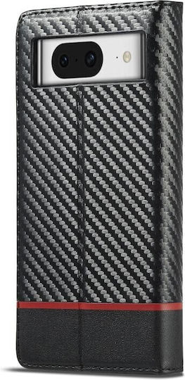 Lc.imeeke Carbon Fiber Book Μαύρο (Google Pixel 8)