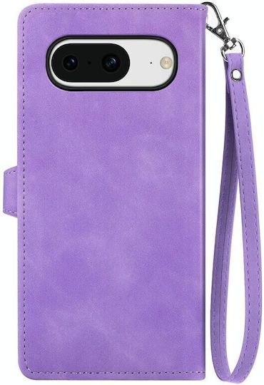 Flower Zipper Портмоне Лилав (Google Pixel 8)