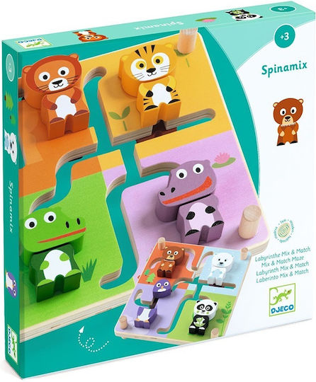 Djeco Baby Toy Board With Animals made of Wood for 24++ Months