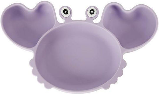 Hola Toys Feeding Set Crab made of Silicone Purple 6pcs