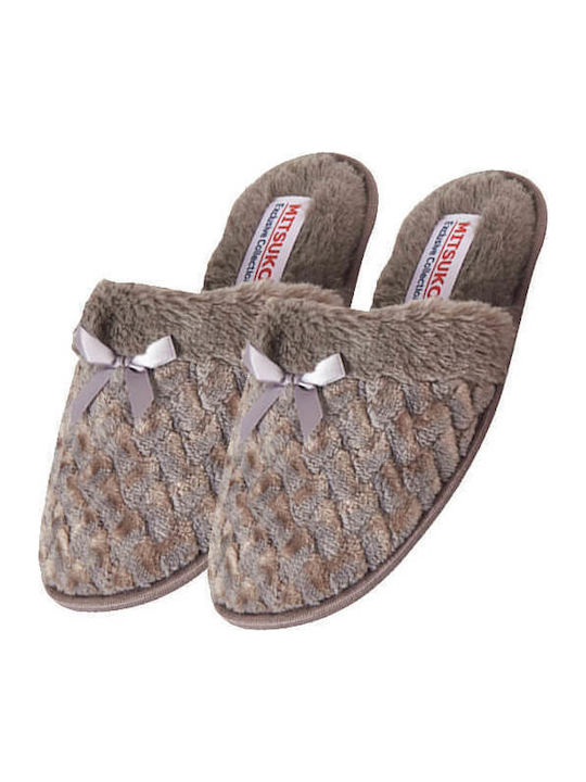 Χειμερινές Γυναικείες Παντόφλες Γκρι