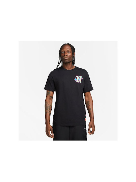 Nike Ανδρικό Αθλητικό T-shirt Κοντομάνικο Μαύρο