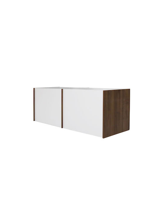 Epiplo-Fos Rectangular Loft Closet made of Particleboard Walnut 160x60cm 0600529 1pcs
