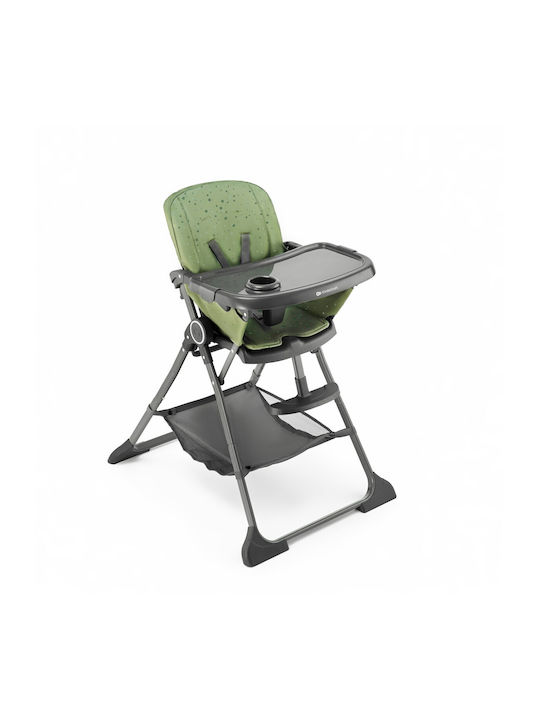 Kinderkraft Foldee Foldable Baby Highchair with Adjustable Height Green