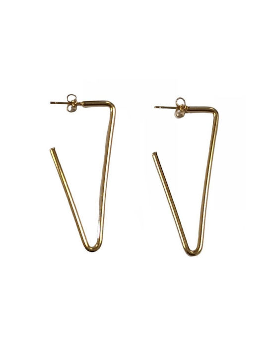 Tatu Moyo Earrings Hoops made of Steel Gold Plated