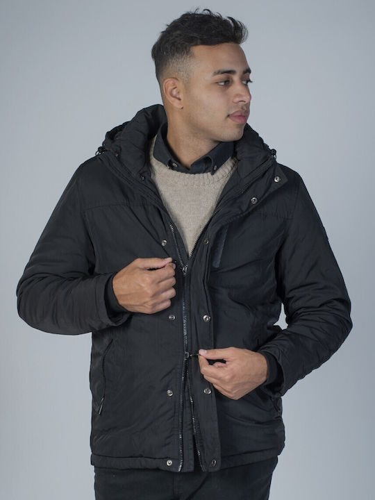 Winter Jacket Waterproof and Windproof Black