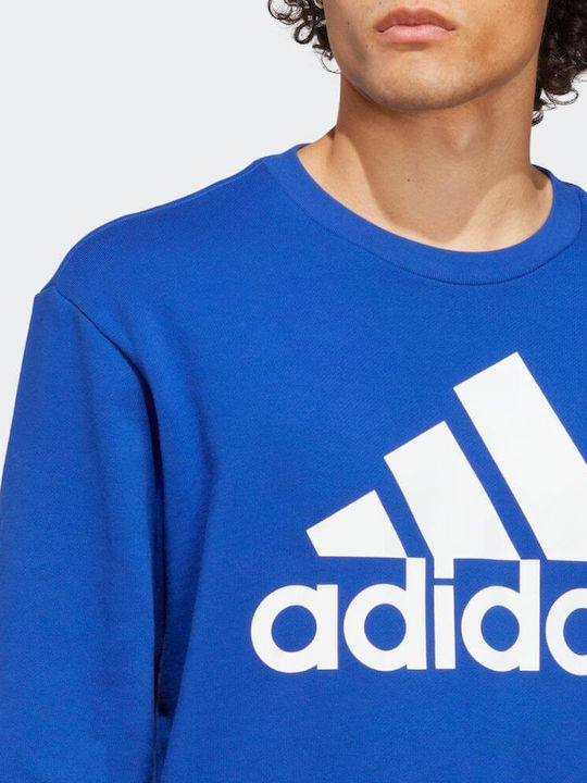 Adidas Essentials French Terry Big Logo Sweatshirt Men's Sweatshirt Blue