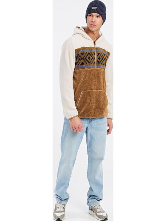Sportliche Langarm Herrenbluse Braun