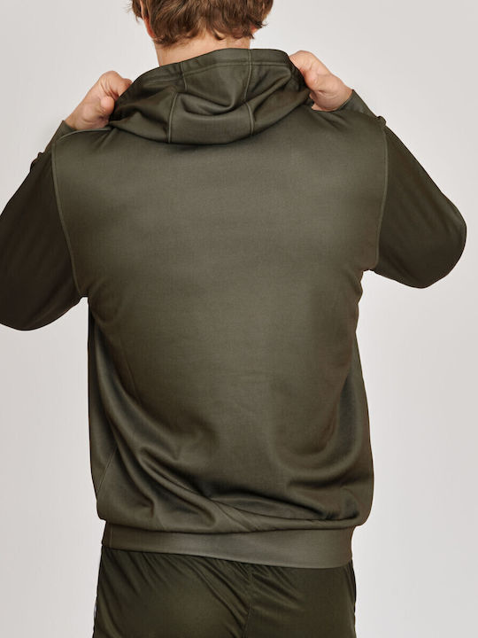 Hooded Cardigan Olive Green