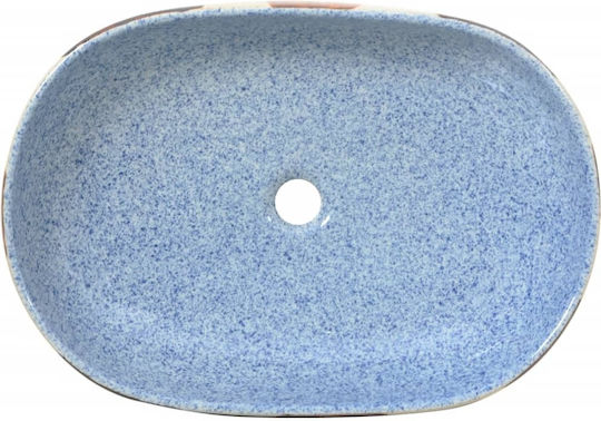 vidaXL Countertop Sink Ceramic 59x40x14cm Colorful