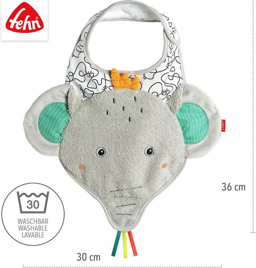 Fehn Bib Fabric with Hoop & Loop Fastener Gray for 0 m+