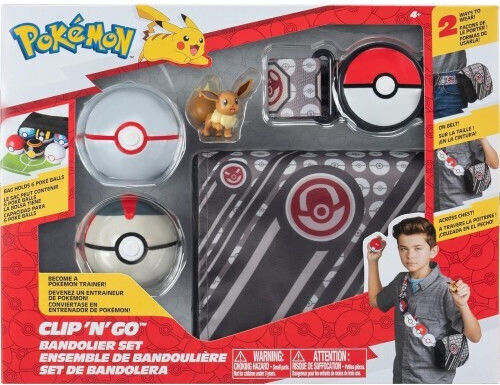 Jazwares Clip N Go Bandolier Pokemon Timer Ball & Eevee Bandolier για 4+ Ετών