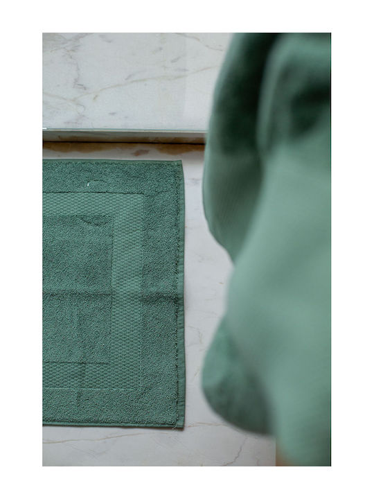 Down Town Home Πατάκι Μπάνιου Βαμβακερό Hem 60-0267 Green 50x90εκ.
