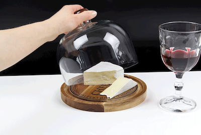 Hit Cheese Dish Wooden Transparent 1pcs