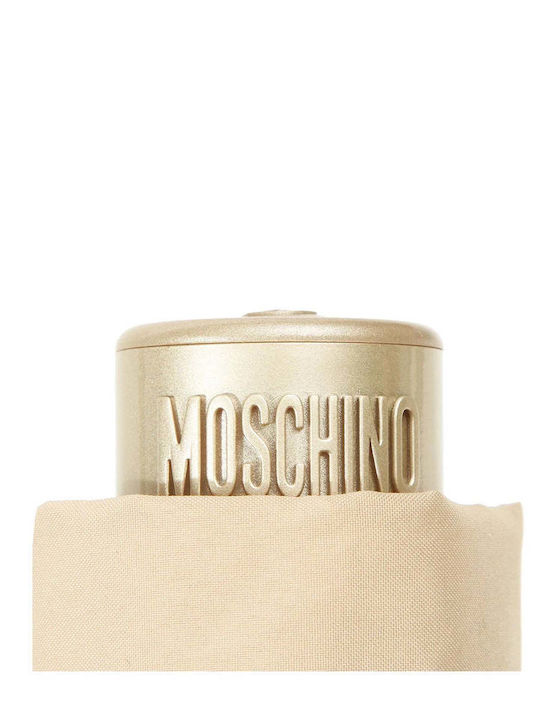 Moschino Ομπρέλα Βροχής Σπαστή Μπεζ
