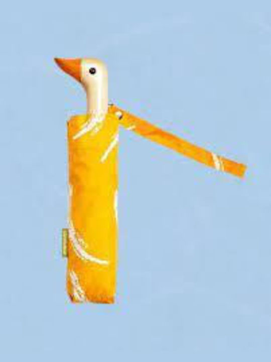 Original Duckhead Αντιανεμική Αυτόματη Ομπρέλα Βροχής Σπαστή Κίτρινη