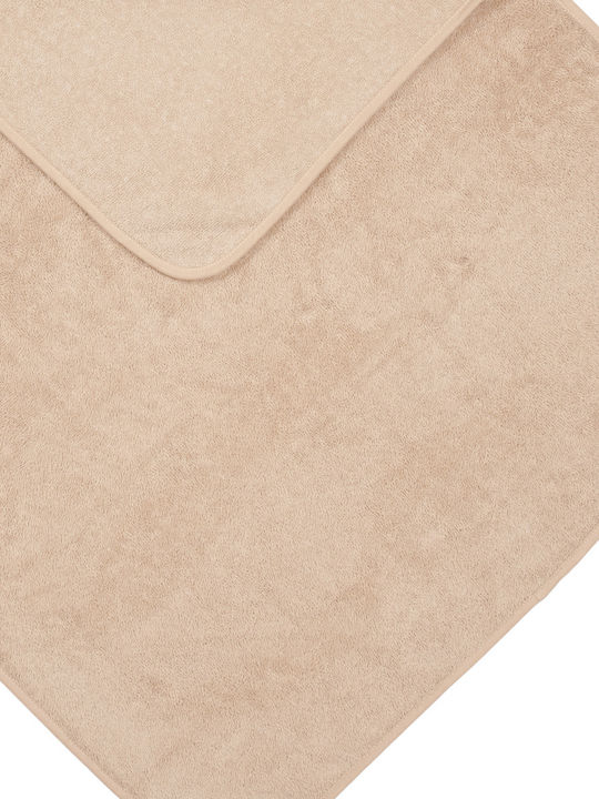 Little Dutch Βρεφική Κάπα-Μπουρνούζι με Κουκούλα Pure Beige 75x75εκ.
