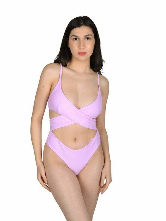 Costum de baie întreg cu decupaje Lila