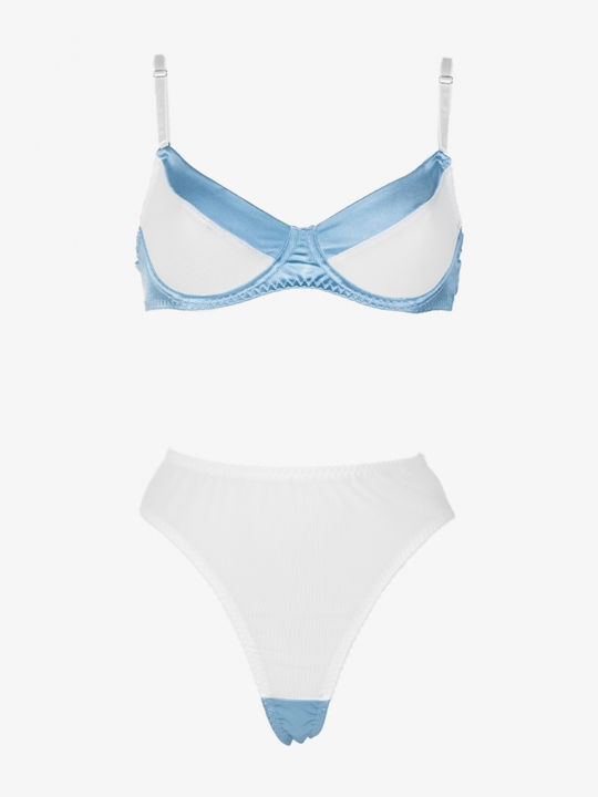 Decoro Underwear Set with Slip Light Blue