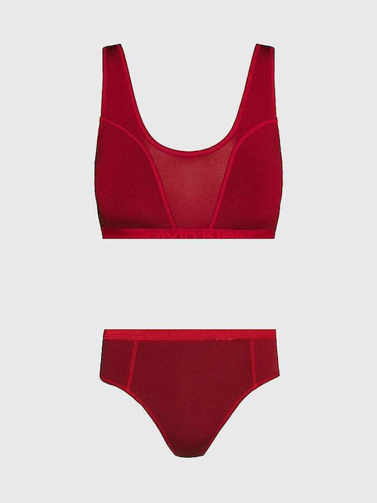 Calvin Klein Set de Lenjerie cu Slip Roșu