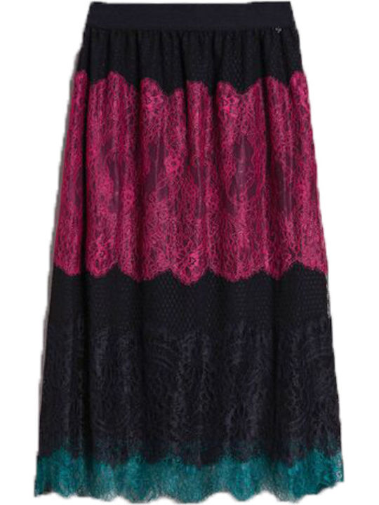 Midi Fustă Burgundy
