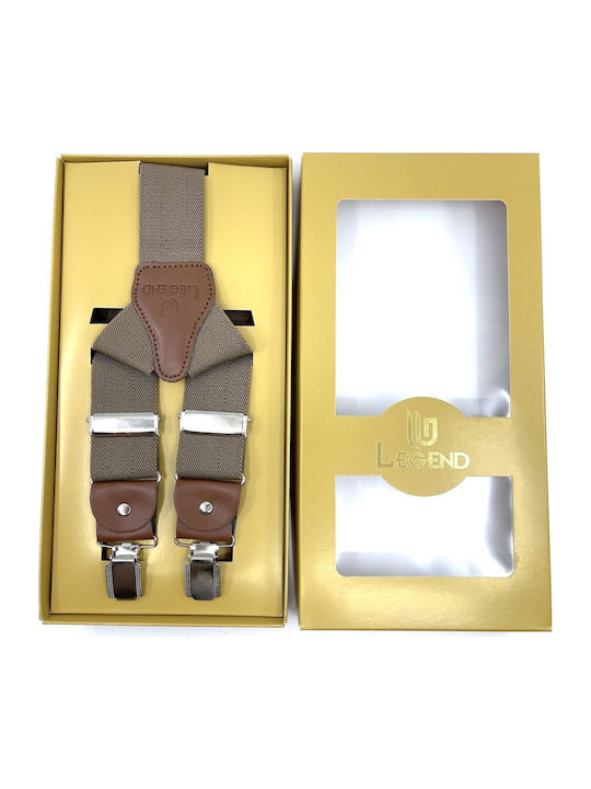 Legend Accessories Suspenders Monochrome Brown