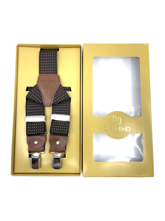 Legend Accessories Suspenders Printed Brown